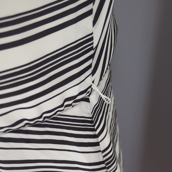 3 For $30. A Pea in the Pod Black and White Striped Sundress - Picture 6 of 13